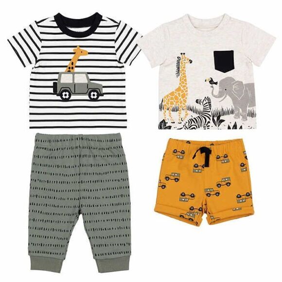 NEW! Pekkle Infant 4 Piece Set Safari , Sizes 12M and 24M Available - Picture 2 of 14